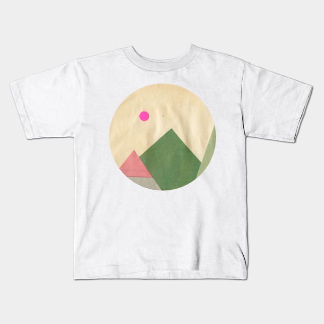 Paper Mountains 8 Kids T-Shirt by Cassia